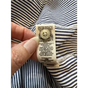 The Great. Blue & White Pinstripe Button Down Shirt Size 1 Oversized Boxy Fit thumbnail 6