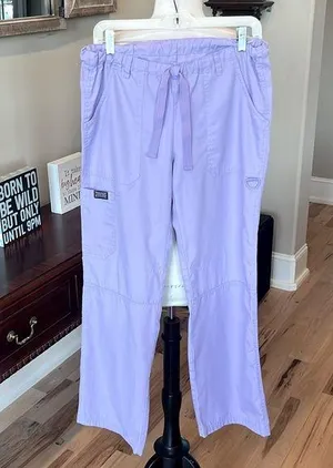 Lavender Cargo Scrubs Purple thumbnail 1