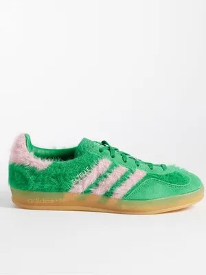 NWT adidas Originals Gazelle Indoor sneakers in fluffy green and pink thumbnail 7