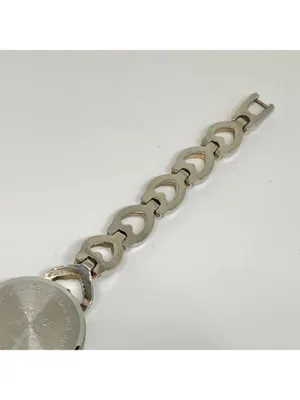 Advance vintage women’s watch hearts links bracelet 21mm quartz 6.5” running thumbnail 6