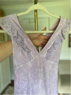 Petal and Pup Mini Dress Lavender Lace Ruffle Romantic Coquette Feminine XS Boho thumbnail 4