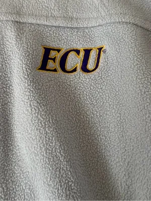 Columbia Women’s White Fleece Jacket with ECU Embroidery thumbnail 3