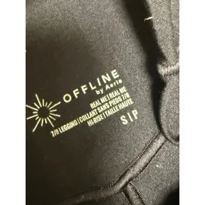 OFFLINE by Aerie Real Me Crossover High‎ Waisted 7/8 Leggings Black Small thumbnail 4