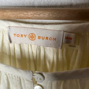 Tory‎ Burch Luna Gauzy Cream Embroidered Peasant Blouse Scoop Neck Size Medium thumbnail 3