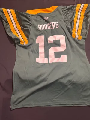 Reebok Woman’s Greenbay Packers Jersey with Yellow Trim White Number 12 Roger’s thumbnail 3
