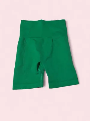 all in motion Green High-Rise Ribbed Bike Shorts thumbnail 2