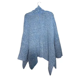 Free People BFF Big Blue Cardigan Sweater Oversized Slouchy Size Medium thumbnail 2