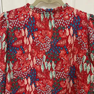 LOFT Long Sleeve Printed Split Neck Blouse thumbnail 7