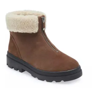Caslon‎ Boots Cayla Water Resistant Size 9.5 Faux Shearling Trim Booties thumbnail 1