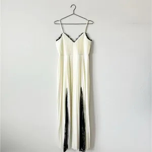 ASOS Cami Pleated Maxi Dress with Lace Trim Size 4 thumbnail 2
