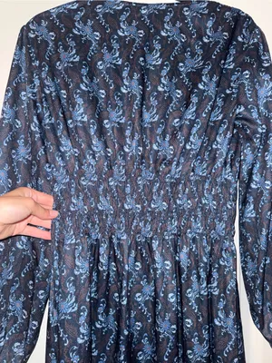 Hill House The Rosely Dress - Navy Cala Paisley - Size S thumbnail 8