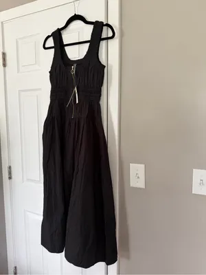 Anthropologie Somerset Black Half Zip Maxi Dress NEW NWT thumbnail 4