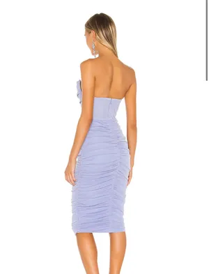 Michael Costello Revolve India Midi Dress in Periwinkle thumbnail 5