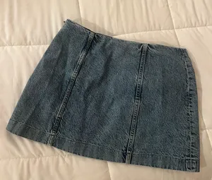H&M Blue Navy Denim Mini Bodycon Skirt thumbnail 3