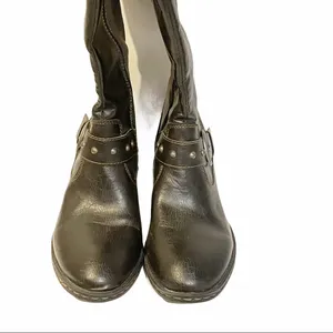 B.O.C‎ Size 6 Brown Pebbled Faux Leather Knee High Riding Boots thumbnail 3