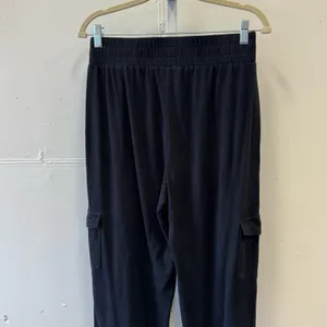 AnyBody Black Cargo‎ Jogger Pants Elastic Waist Cotton Modal XST Tall Loungewear thumbnail 5