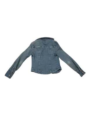 Free People Blue Denim Round Hem Jacket Xs thumbnail 3