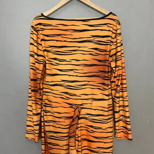 Spirit Catsuit Halloween Costume Tiger Bodysuit ONLY Adult Women Size Large Tail thumbnail 6