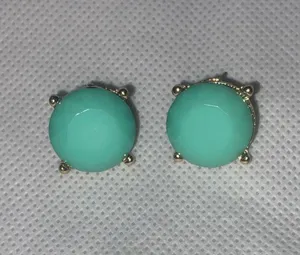 Turquoise colored Stud Earrings Green thumbnail 1