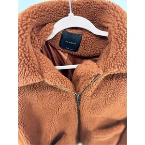 Anthropologie Elodie Faux Sherpa Teddy Coat Oversized Rust Size Medium Pockets thumbnail 6