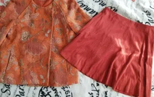 Collection By Harve Benard Women's Orange Tapestry Blazer Jacket Size 4 thumbnail 2