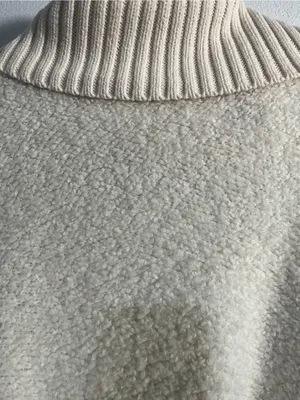 Free People Milo Cowl Cozy Cream Turtleneck Women's Sweater Size Large thumbnail 7
