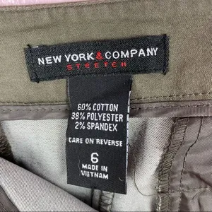New York & Company Stretch Twill Khaki Pencil Skirt‎ Olive 6 thumbnail 10
