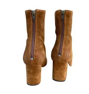Camel Suede Ankle Boots thumbnail 4