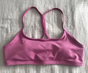 CALME Johnny Was Racerback Sports Bra Ease Cross‎ Back Yoga Pink Purple NWOT XL thumbnail 1