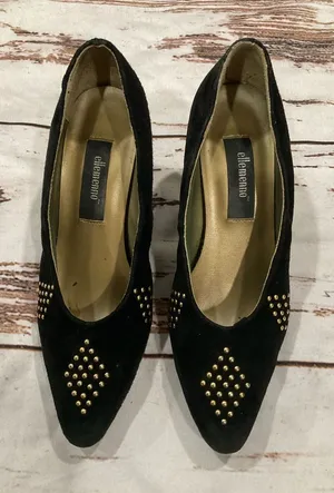 Vintage Ellemenno Leather Sherry Black Pumps‎ thumbnail 1