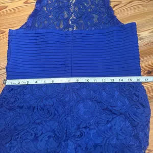 Tadashi Shoji Dress Sz 12 Blue Floor Length Mother of Bride/Groom Bridesmaid EUC thumbnail 4