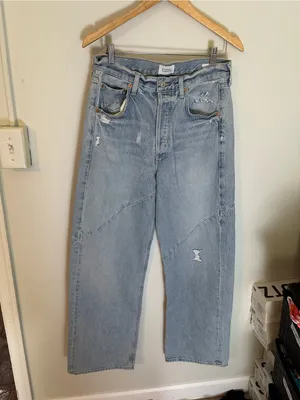 NWOT Citizens of Humanity Ayla Swirl High-Rise Tapered Jeans 28 thumbnail 3