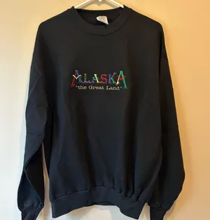 Vintage Alaska sweatshirt Black Size L thumbnail 1
