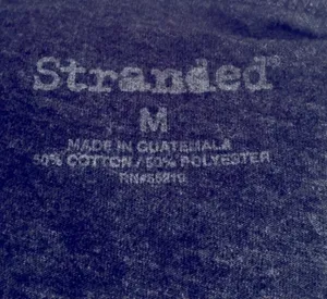 Stranded Vintage Distressed Graphic Dark Gray Jersey Top Size M thumbnail 6