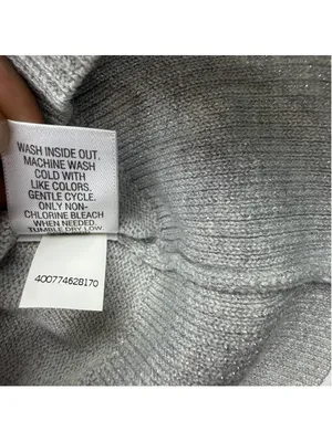 Croft & Barrow Cardigan Sweater 2X Silver Metallic Shimmer Knit Holiday Layering thumbnail 5
