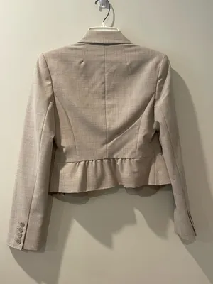 Express Design Studio Women's Sz 4 Beige Blazer Jacket thumbnail 2
