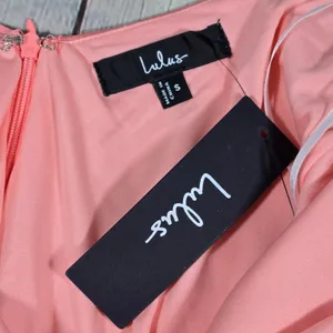 Lulus Beyond Classy Pink Satin Halter Mini Dress CTD208071 Womens Size Small thumbnail 6