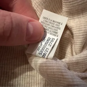 Aerie Cream Long Sleeve Ribbed Knit Crewneck Pullover Top Sz‎ XXL NEW thumbnail 7
