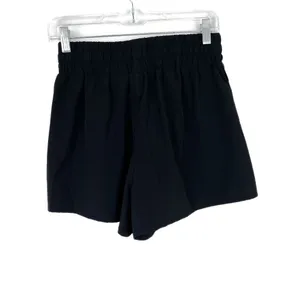 NWT HALARA Elastic Waistband Drawstring Side Split Shorts Black Size Small S NEW thumbnail 9