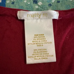 Matty M Small Red Maxi Dress thumbnail 4