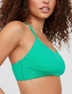Aerie Offline Real Me Corset Sports Bra in Green Dazzle thumbnail 1