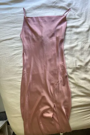 Pink silk dress Size M thumbnail 1