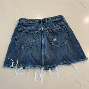 Free People We The Free Denim A-Line Mini Skirt‎ in Dark Denim Size 26 thumbnail 4