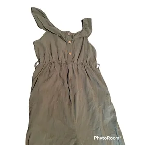 PatPat Women's Size S Ruffle Sleeveless‎ Jumpsuit Pants Green Beach Pockets thumbnail 9