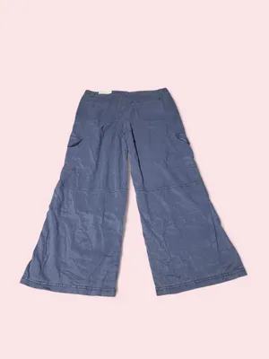 American Eagle Outfitters Wide-Leg Cargo Pants in Slate Blue thumbnail 2