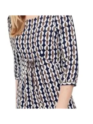 Boden EUC Women's Geometric Print Scoop Neck Dress Size 8L thumbnail 11
