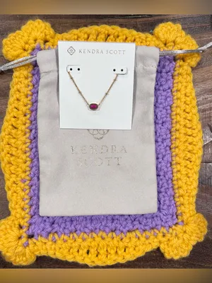 NWT Kendra Scott Mini Elisa Vintage Gold Satellite Short Pendant thumbnail 4