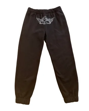 Edikted - Angie Rhinestone Sweatpants in Black thumbnail 1