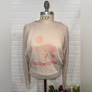 Aerie Party Animal Tan Sunset Safari Giraffe Crewneck Sweatshirt thumbnail 11