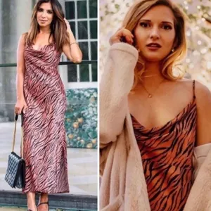 Anthropologie Elyse Printed Bias Slip Dress NWT XS thumbnail 2